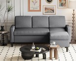 74&quot; Convertible Sectional Sofa Couch, Small 3-Seat L-Shaped Sofa With Mo... - $602.99
