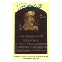 Jim Catfish Hunter Signed HOF Plaque Postcard JSA COA NY Yankees Autograph - £47.52 GBP