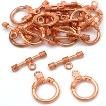Bali Toggle Clasps Copper Plated 14.5mm Approx 12 - £6.53 GBP