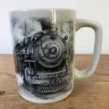 Vtg Otagiri Japan Sunrise Publications Porcelain 2947 Steam Train Art Coffee Mug - £23.97 GBP