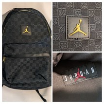 Nike Air Jordan Limited Ed Full Size Backpack Bag Black GOLD Jumpman Jac... - $188.06