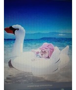 Blow up Swan Baby Seat Pool Float One Size White new - $169.45 MXN