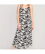 Old Navy Maxi Slip Dress Womens XL Beach Coverup Casual Comfort Black &amp; ... - €17,02 EUR