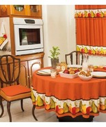 FRUITS APPLES,PEARS,PEACH KITCHEN DECORATIVE  RAUND TABLECLOTH - £37.83 GBP