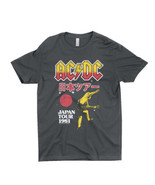 ACDC Black  AC/DC Graphic T Shirt Mens Size L Japan Tour 1981 New  - £15.41 GBP