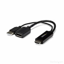 StarTech.com 4K 30Hz HDMI to DisplayPort Video Adapter w/ USB Power - 6 in - HDM - £56.37 GBP