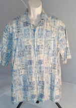 Pierre Cardin Mens Large Short Sleeve Button Up Collared Shirt - £14.70 GBP
