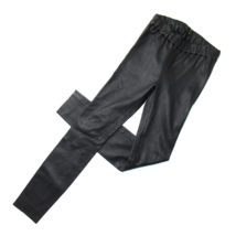 NWT J.Crew Collection Leather Leggings in Black Stretch Pull-on Pants 12... - £139.99 GBP