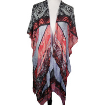 Lovestitch Mixed Floral Artists Bohemian Long Line Kimono Beach Festival OS - $19.88