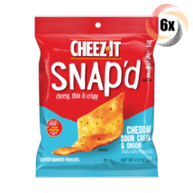 6x Bags Cheez-It Snap&#39;d Cheddar Sour Cream &amp; Onion Cracker Chips Baked 2... - £20.62 GBP