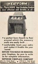 1949 Print Ad Superior Heatform Heat Circulating Fireplaces Baltimore,MD... - £6.28 GBP
