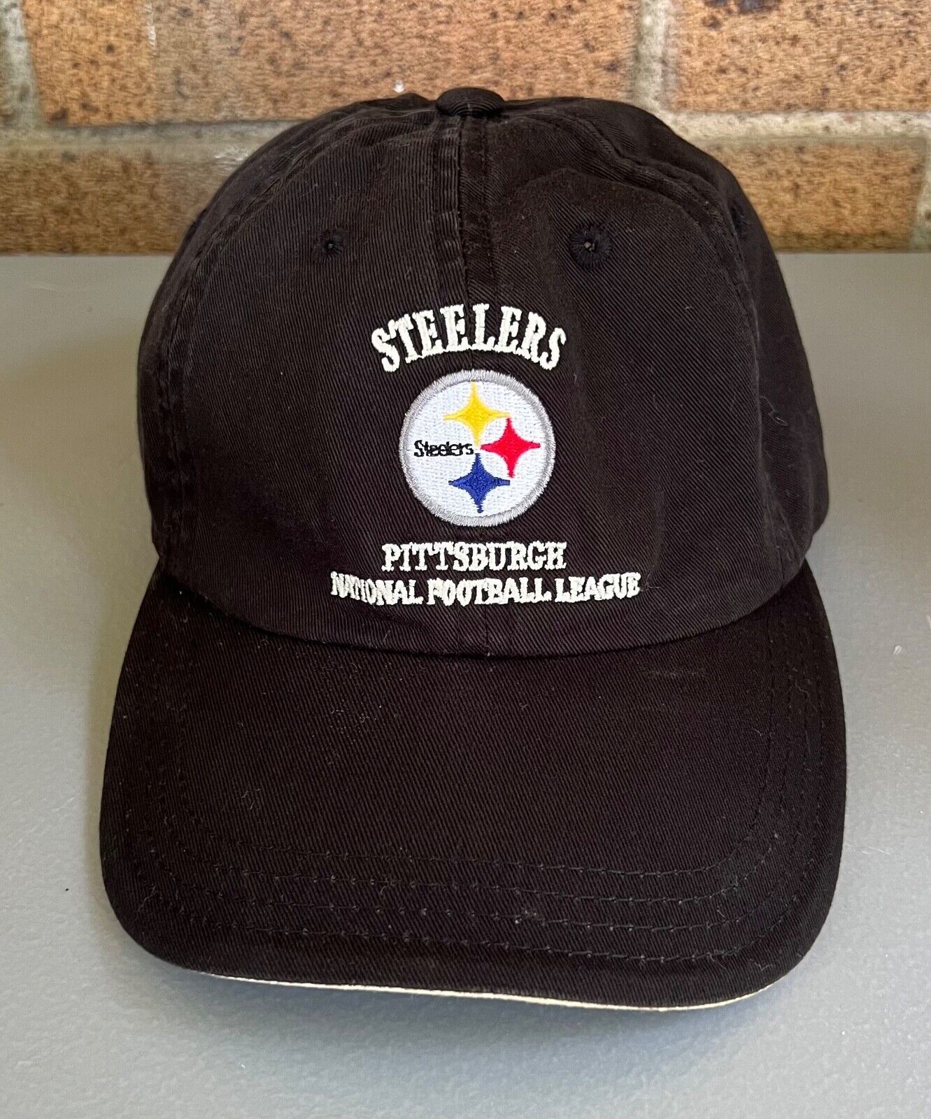 Vtg 90s Pittsburgh Steelers PUMA Authentic Team Apparel Strapback Hat - £11.98 GBP