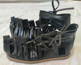 Medieval Roman Sandal Black Legionnaire Gladiator Leather Calligae - $129.60