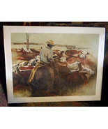 Mary Ann McConchie signed and numbered print, 115/500   cowboy herding c... - $68.38 CAD