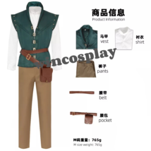 Tangled-Flynn Rider Cosplay Costume Vest Shirt Outfit Carnival Uniform Suit set - £72.32 GBP