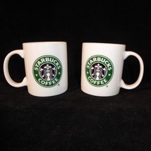 Set of 2 Starbucks Green Mermaid Logo Mugs from 2005 - 9 ounce  - £14.67 GBP