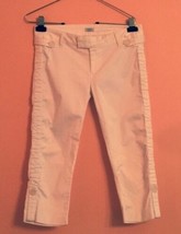EUC TUFI DUEK Cotton Blend White Capri Pants SZ US 6 Made in Brazil - $44.55
