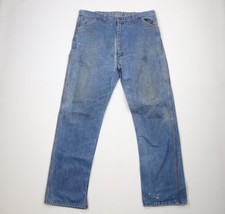 Vintage 70s Big Mac Mens 40x34 Distressed Wide Leg Bell Bottoms Denim Jeans USA - £93.44 GBP