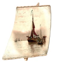 Sail Shaped Victorian Trade Card Mokaska Mfg Co Coffee - £34.13 GBP