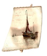 Sail Shaped Victorian Trade Card Mokaska Mfg Co Coffee - £33.20 GBP