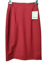 Falda Fresco Lana Color Rojo Primavera Forrada Corte Clásico Primavera Falda - £41.47 GBP