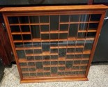 71 Slot Display Case Rack Wall Curio Cabinet Shadow Box Shot Glass Colle... - $179.00