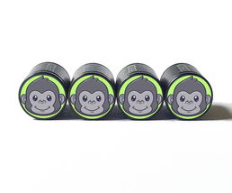 Baby Gorilla Tire Valve Stem Caps - Black Aluminum - Set of Four - £12.54 GBP