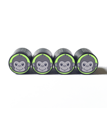 Baby Gorilla Tire Valve Stem Caps - Black Aluminum - Set of Four - $15.99