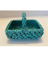 Vintage Mid Century ROMANO INARCO E-3055 Turquoise Basket - $20.55 CAD