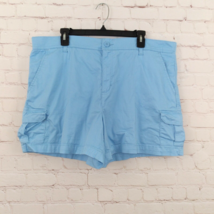 Lee Shorts Womens 20 Medium Blue Cargo Comfort Waist Pockets Plus Casual - $15.99