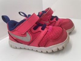 Nike Baby Girl&#39;s Flex Experience 3 Athletic Shoes Hyper Pink/Blue Sz 5 - £10.66 GBP