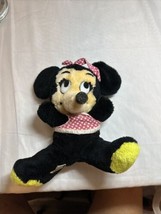 Vintage Walt Disney Production Minnie Mouse 7&quot; Plush Stuffed 1977 Pellet... - $19.75