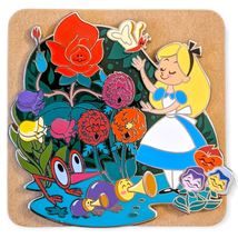 Alice in Wonderland Disney Pin: Singing Flowers Family - £31.38 GBP