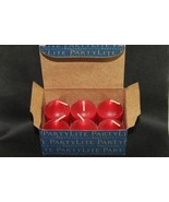 PartyLite (new) CINNAMON SPARKLE - RED VOTIVE CANDLES - BOX OF 6 - 2&quot; TALL - £11.07 GBP