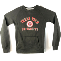 Texas Tech University Ladies M Crew Sweatshirt Medium Red Raiders Pouch League - £27.92 GBP