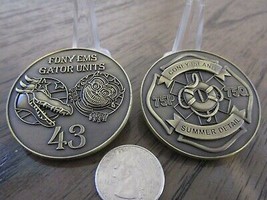 FDNY EMS Station 43 Coney Island Gator Units Firefighter Challenge Coin  - $20.78