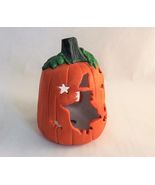 Ceramic Witch Pumpkin Tea Light Halloween Candle Holder - £16.73 GBP