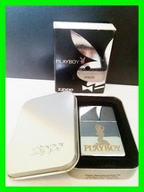 Retired Iconic Playboy Zippo w/ Playmate Silhouette Lighter New Unfired ... - £59.12 GBP