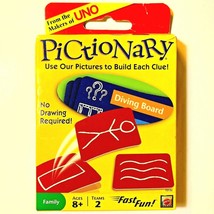 Mattel Pictionary Family Card Game From the Makers of UNO Fast Fun 027084911336 - $8.89