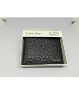 CK Calvin Klein Black Leather Bifold Wallet Mens NEW WITH BOX - $557.49 MXN