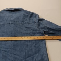 Bobbie Brooks BB3S112 Womens M Blue Embroidered Floral Button Front Denim Jacket image 4