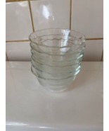 Set of 6 Vintage Pyrex Clear Scalloped Edge Custard Cups Ramekins 6oz 175mL - $24.75