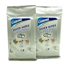 CARBONA Silver Jewelry Watch Metal Gold Cleaner Wipes Tarnish Remover 12ct x2 - $14.50