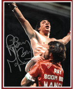 Ray &quot;Boom Boom&quot; Mancini signed 8x10 Photo (Arms up celebration/red border) - £31.42 GBP