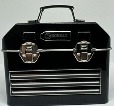 Kobalt Black &amp; Silver Mini Miniature Metal Tin Gift Box Tool Box Chest 4” - $10.88