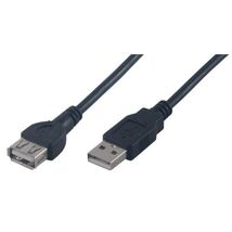 MCL 2m A/A Jack USB 2.0 Extension Cable - Black  - $8.00