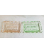 2 Mini Lord&#39;s Supper Tiara Indiana Art Glass Bread Trinket Trays Dish Pi... - £25.76 GBP