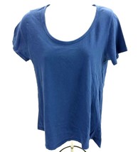 LuLaRoe Simply Comfortable Top Womens Small Blue T-shirt Scoop Neck Tee Tunic - £6.68 GBP