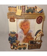 Figi Boys Toys Picture Frame 6&quot; Resin PF AT 301 Teddy Bear Train Books H... - £17.04 GBP