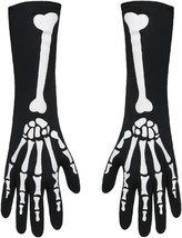 Gothic Skeleton HAND/ARM Bones Long Elbow Gloves Cosplay Costume Accessory-SM/MD - £2.83 GBP